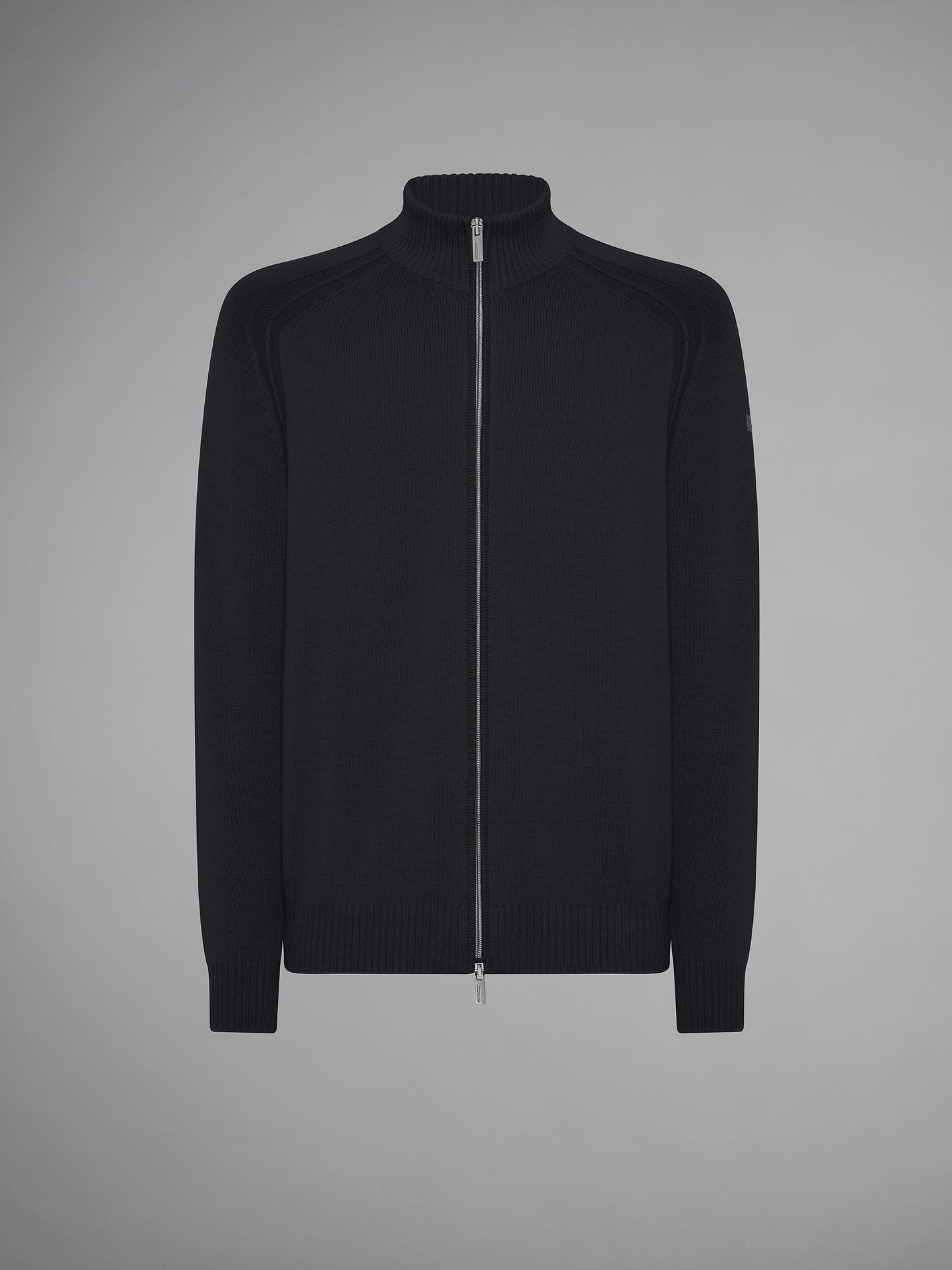 Cotton Plain Zip Knit