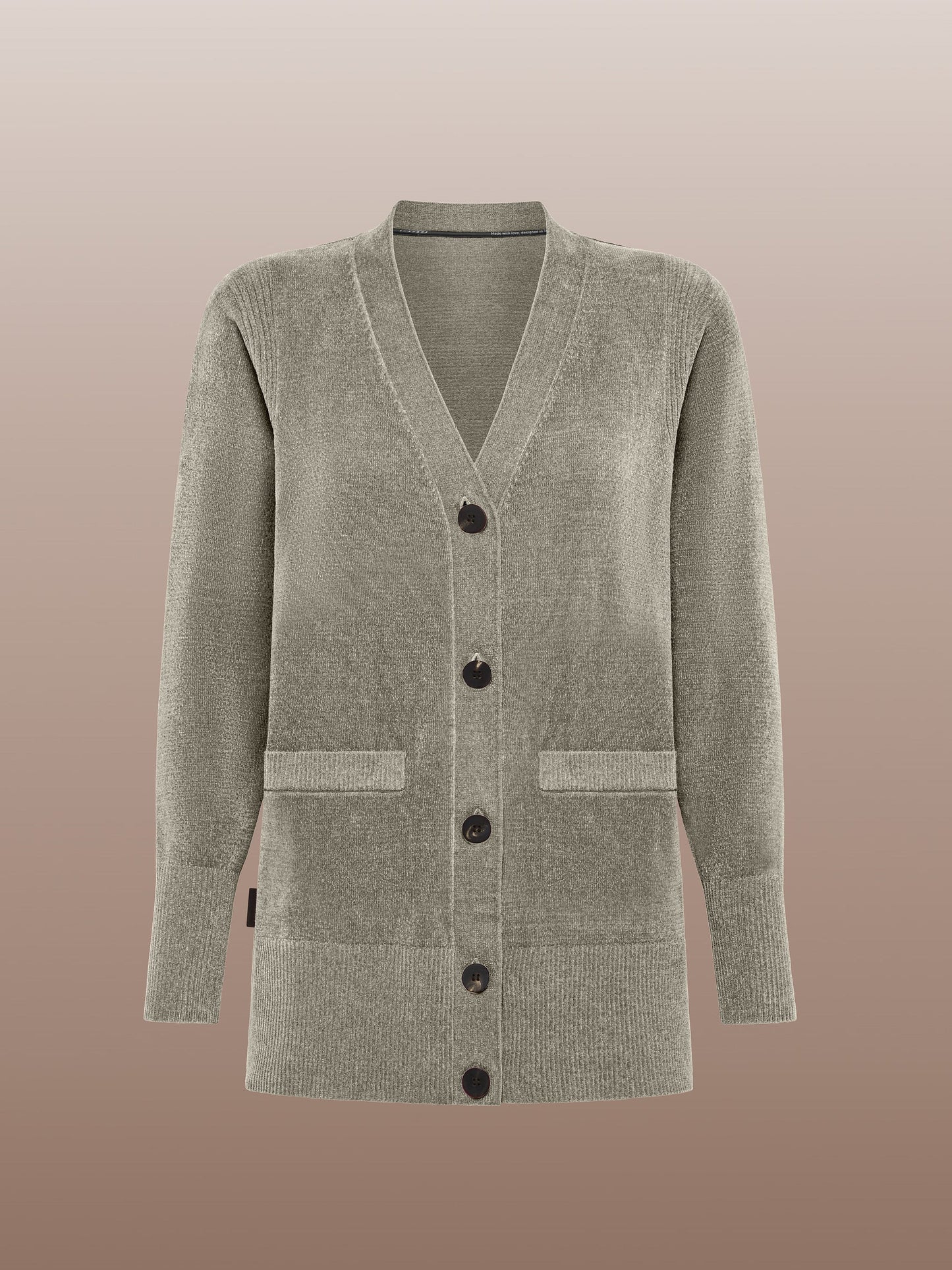 Velvet Vent Cardigan Wom Knit