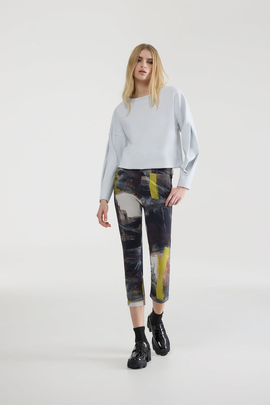 Fleece Basic Crop Wom