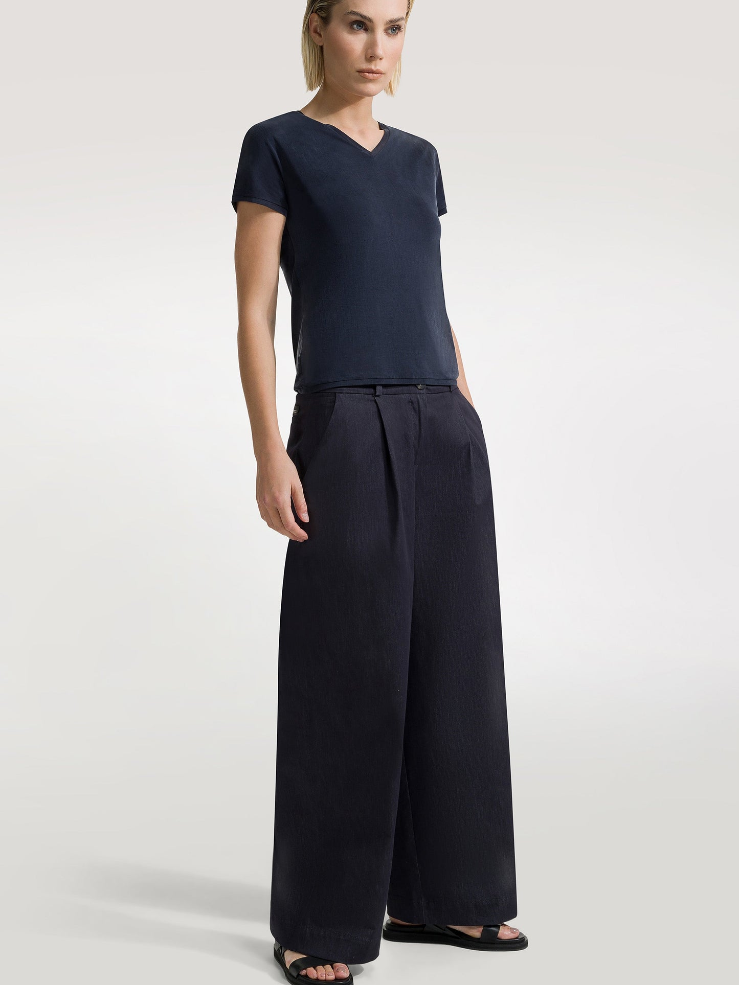 Cupro V-Neck Wom Shirty