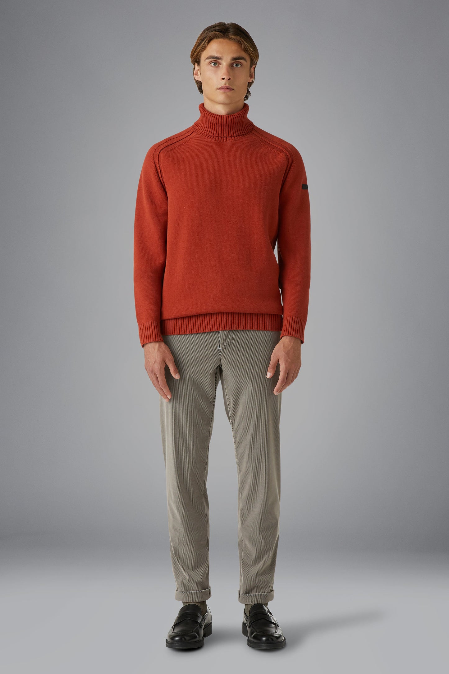 Knit Cotton Plain Turtleneck