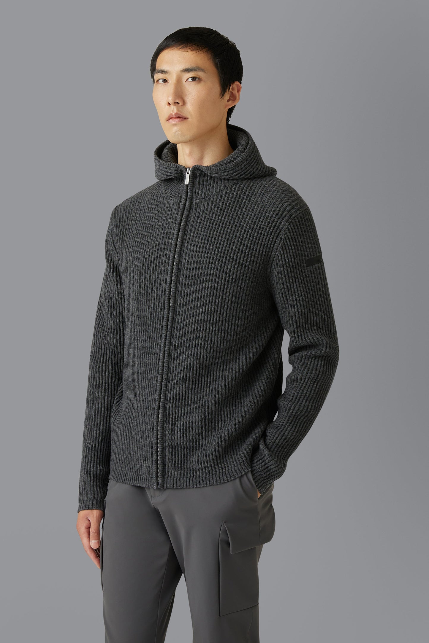 Knit Cotton 7 Hood Zip