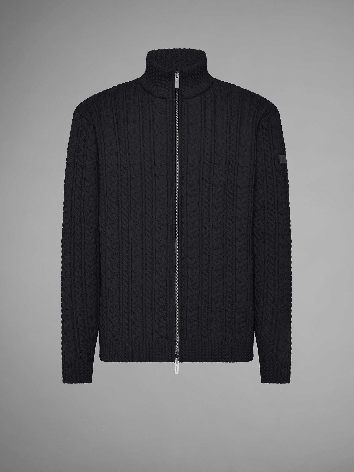 Amos Fish Full Zip Knit