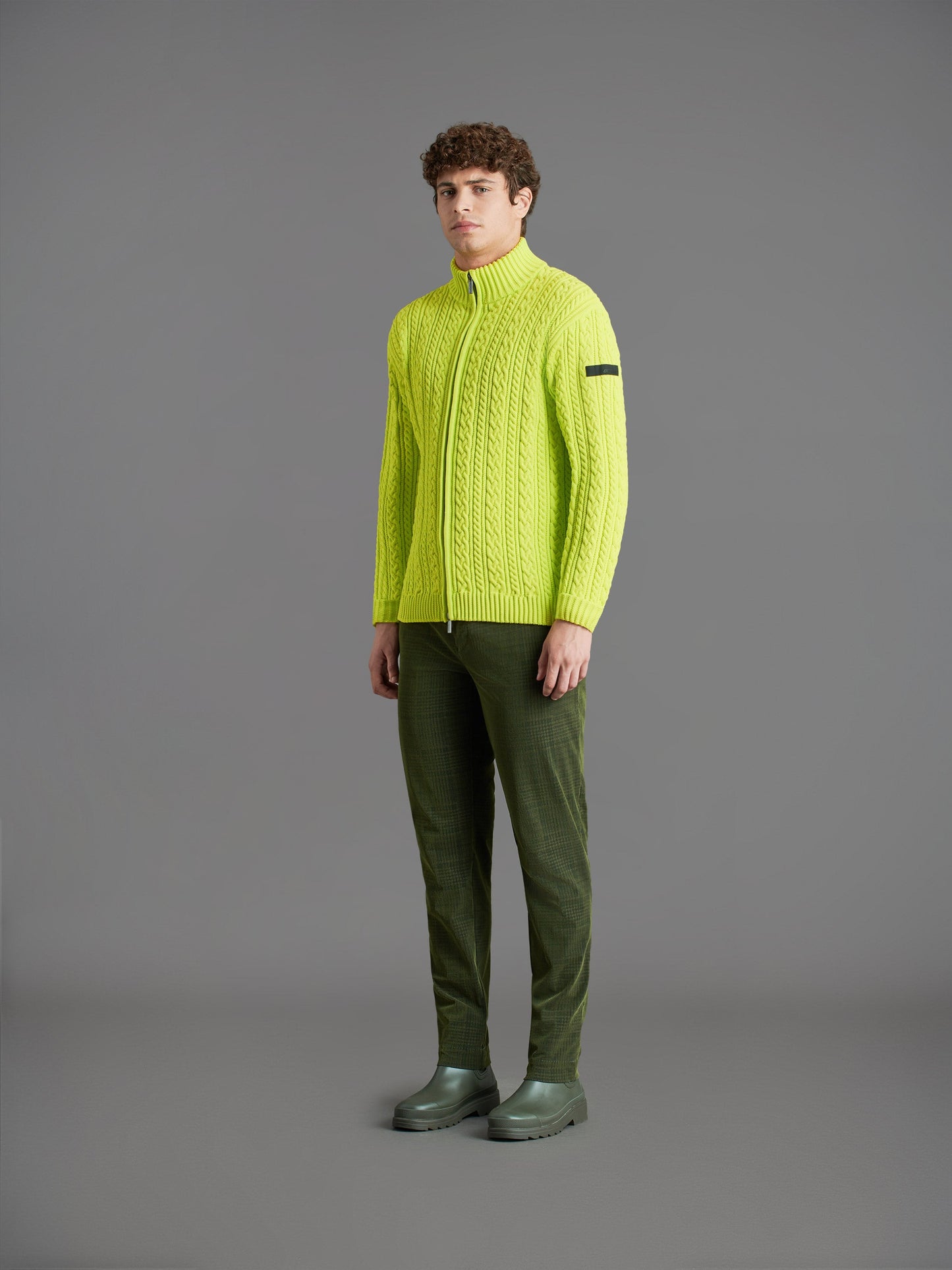 Amos Fish Full Zip Knit