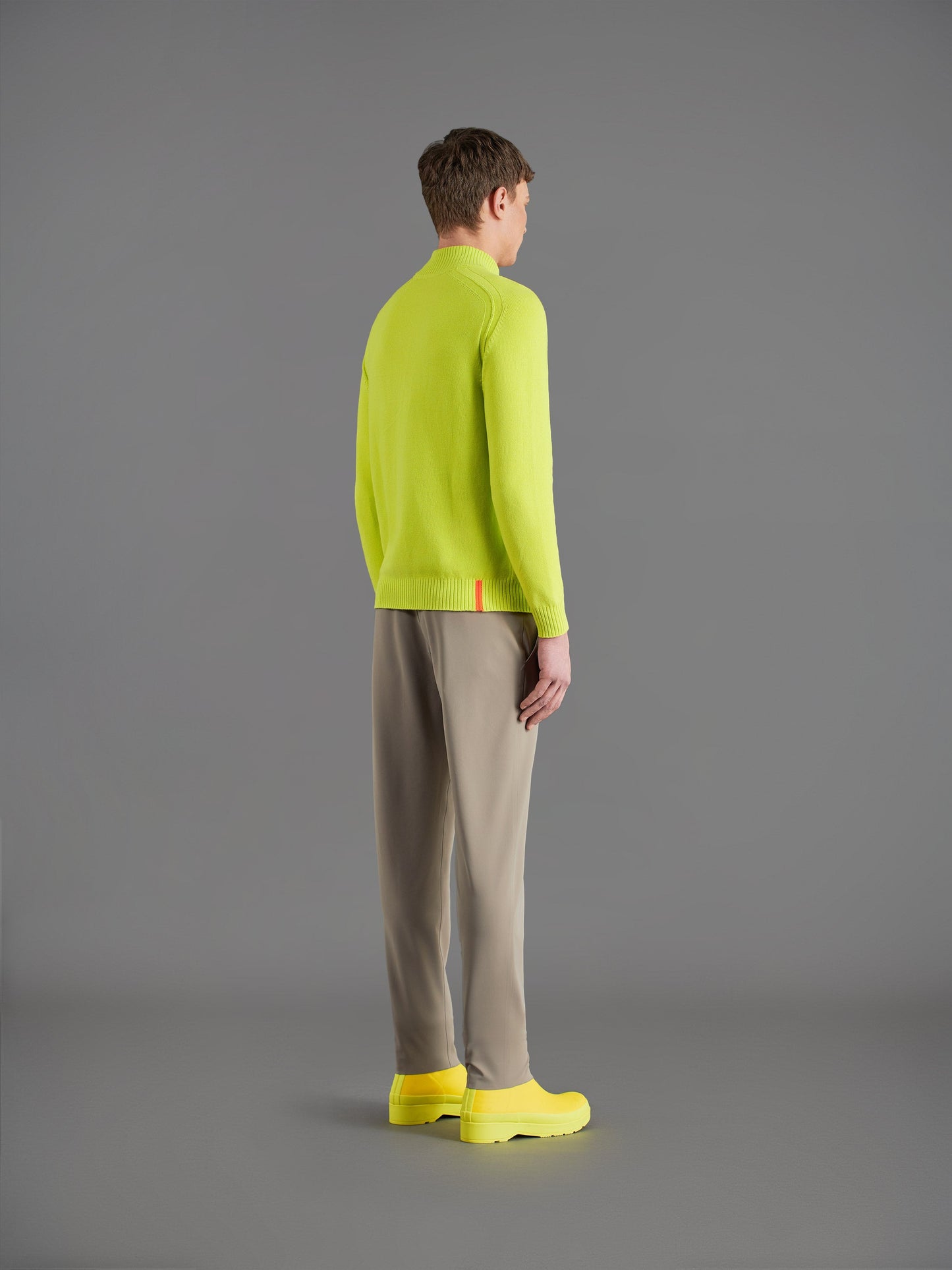 Cotton Plain Zip Knit