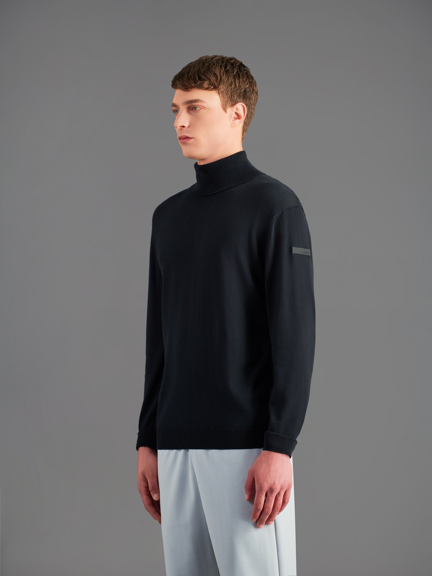 Intarzia Turtleneck Knit