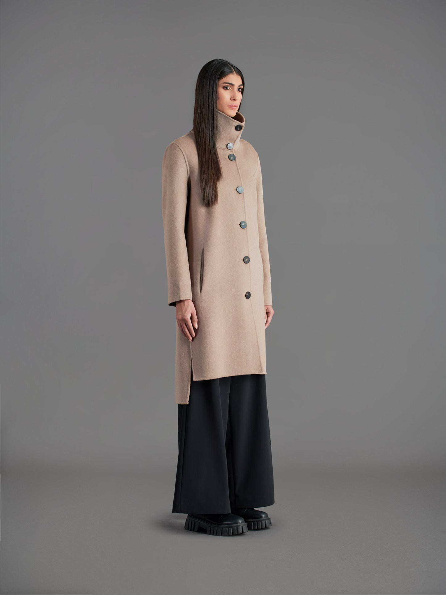 Wool Double Duck Coat Wom Jkt