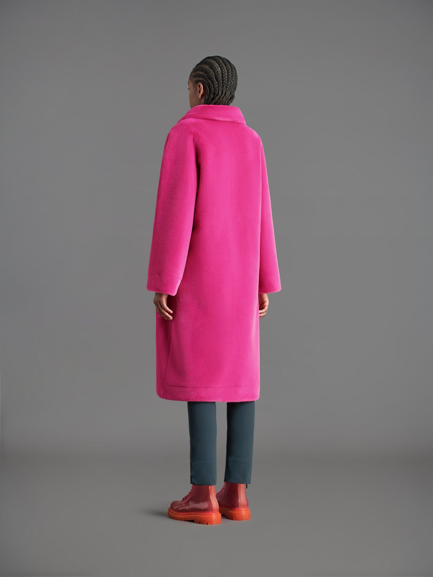 Eco Fur Kimono Coat Wom Jkt