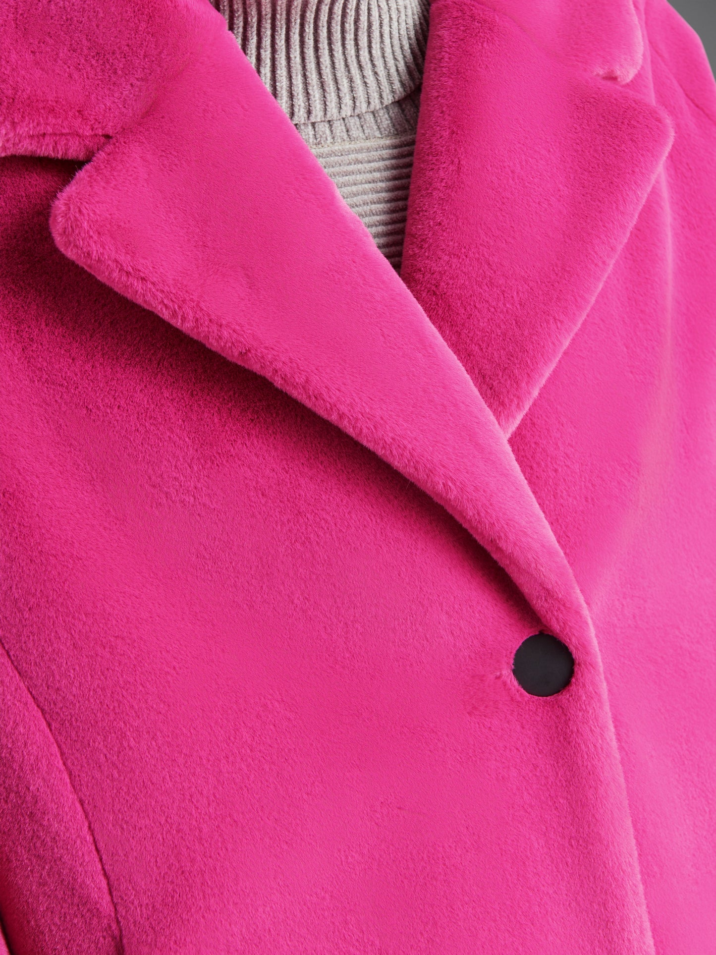 Eco Fur Kimono Coat Wom Jkt
