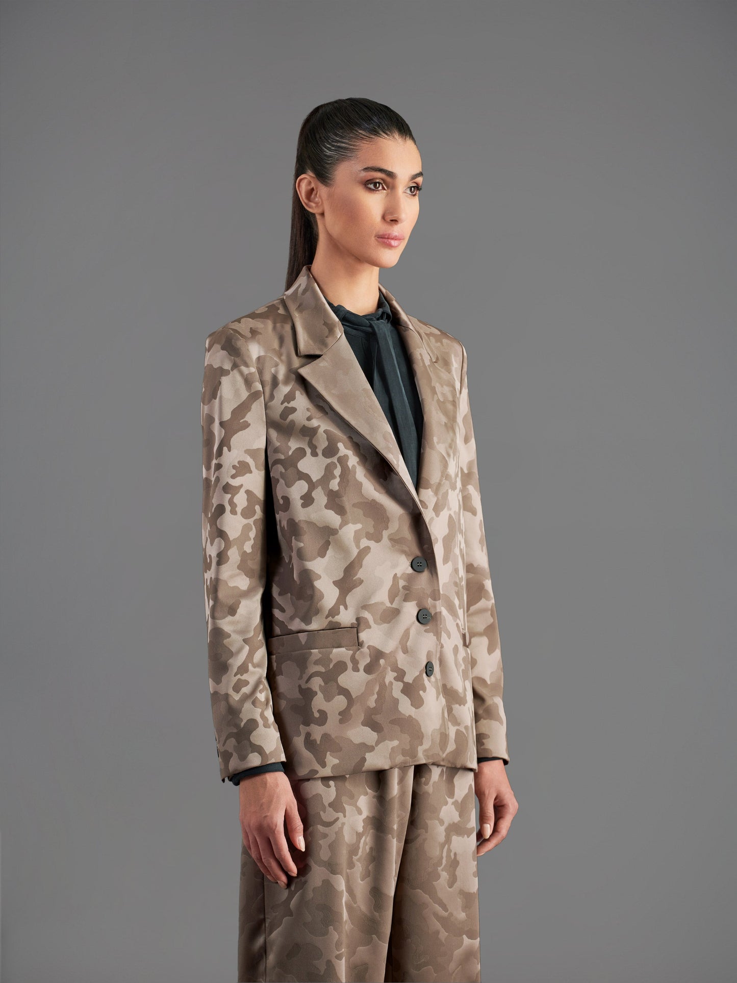 Dolly Camo Boyfriend Wom Blazer