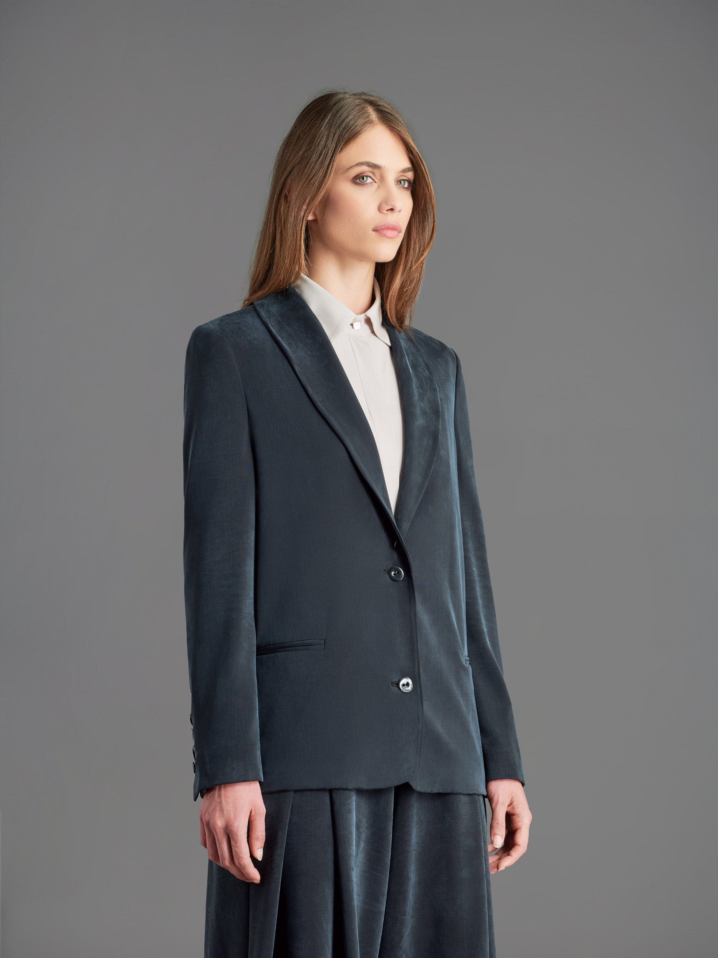 Cupro Smoke Wom Blazer