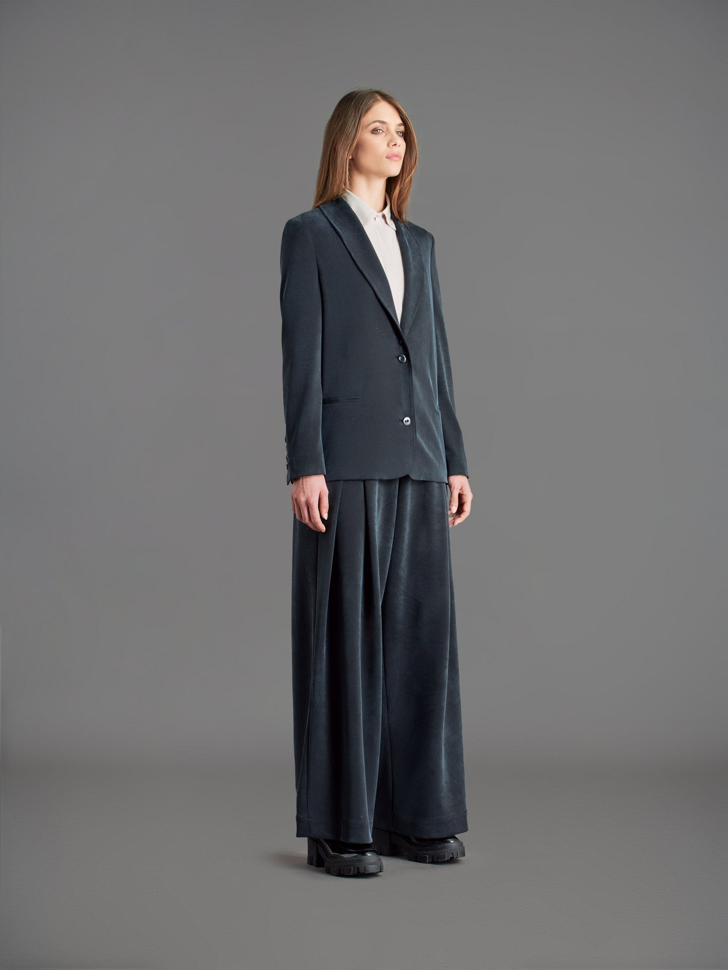 Cupro Smoke Wom Blazer