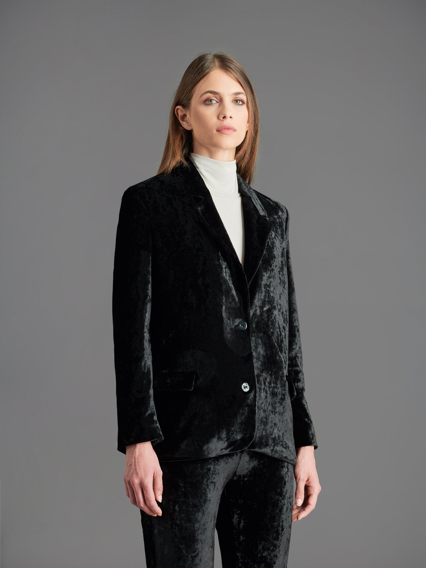 Velvet Night Smoke Wom Blazer