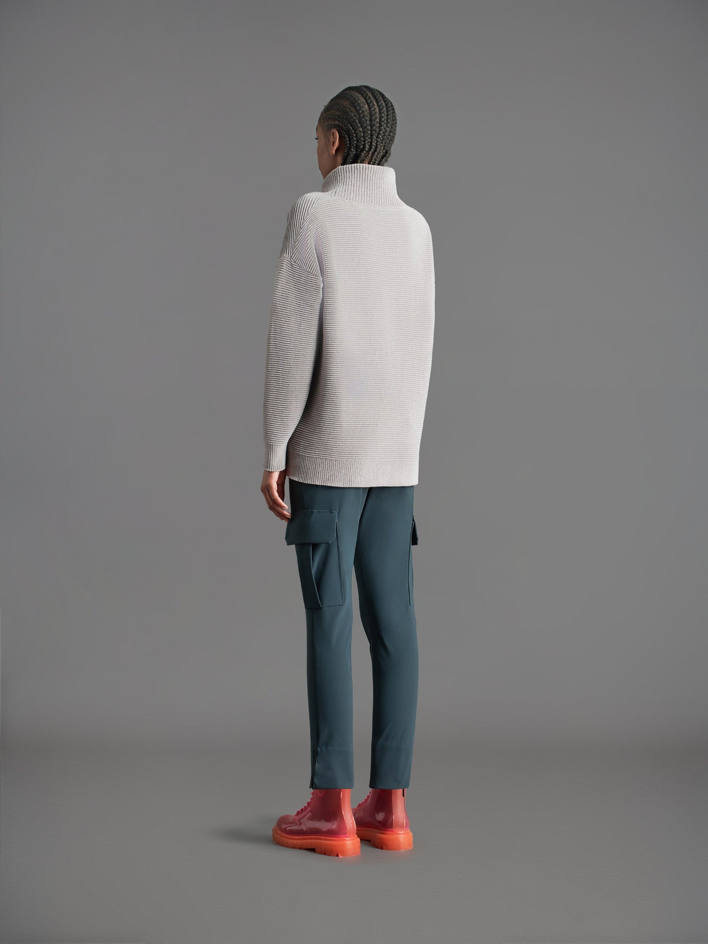 Velvet Ottoman Turtleneck Wom Knit