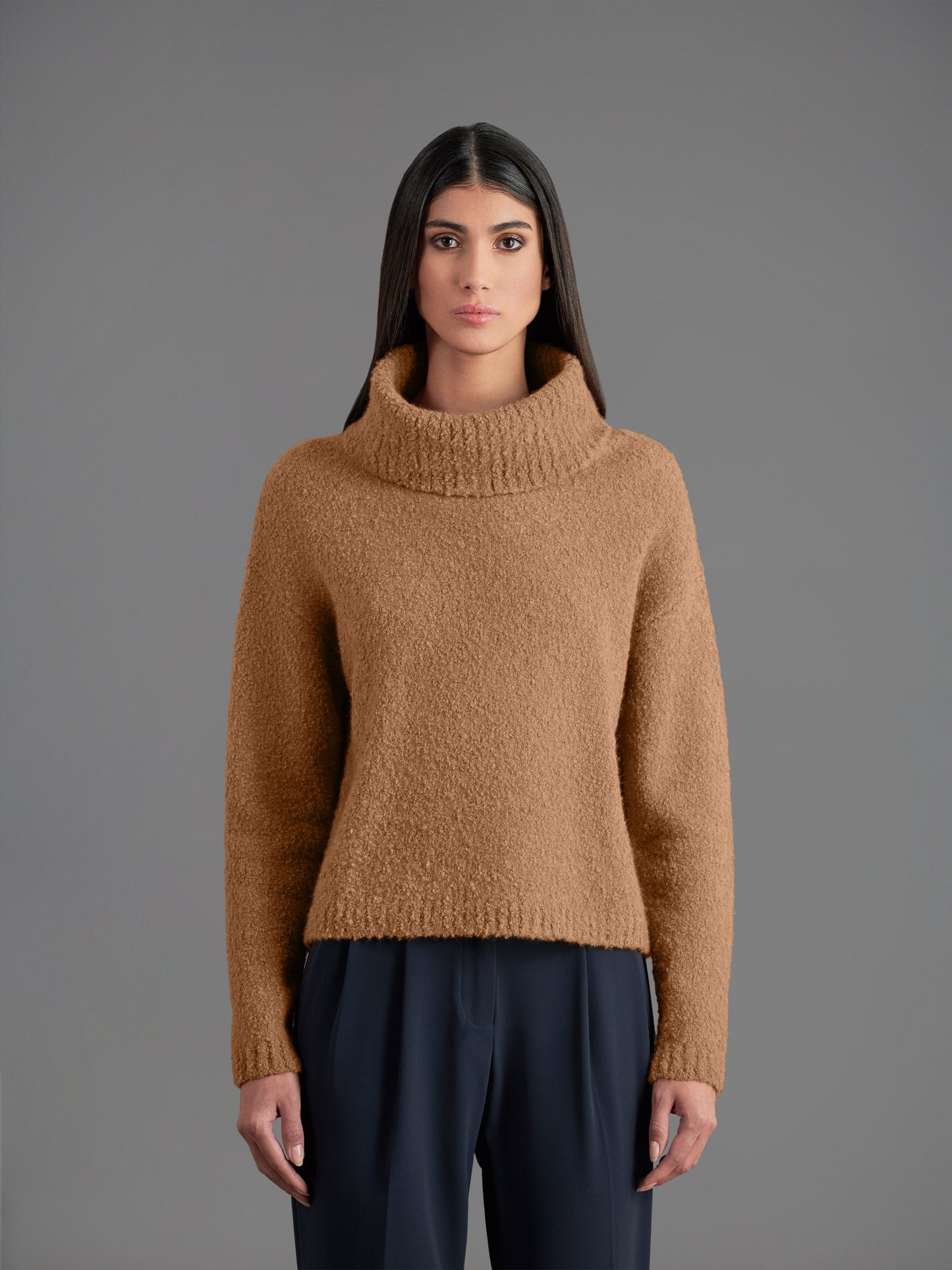 Bouclè Turtleneck Wom Knit