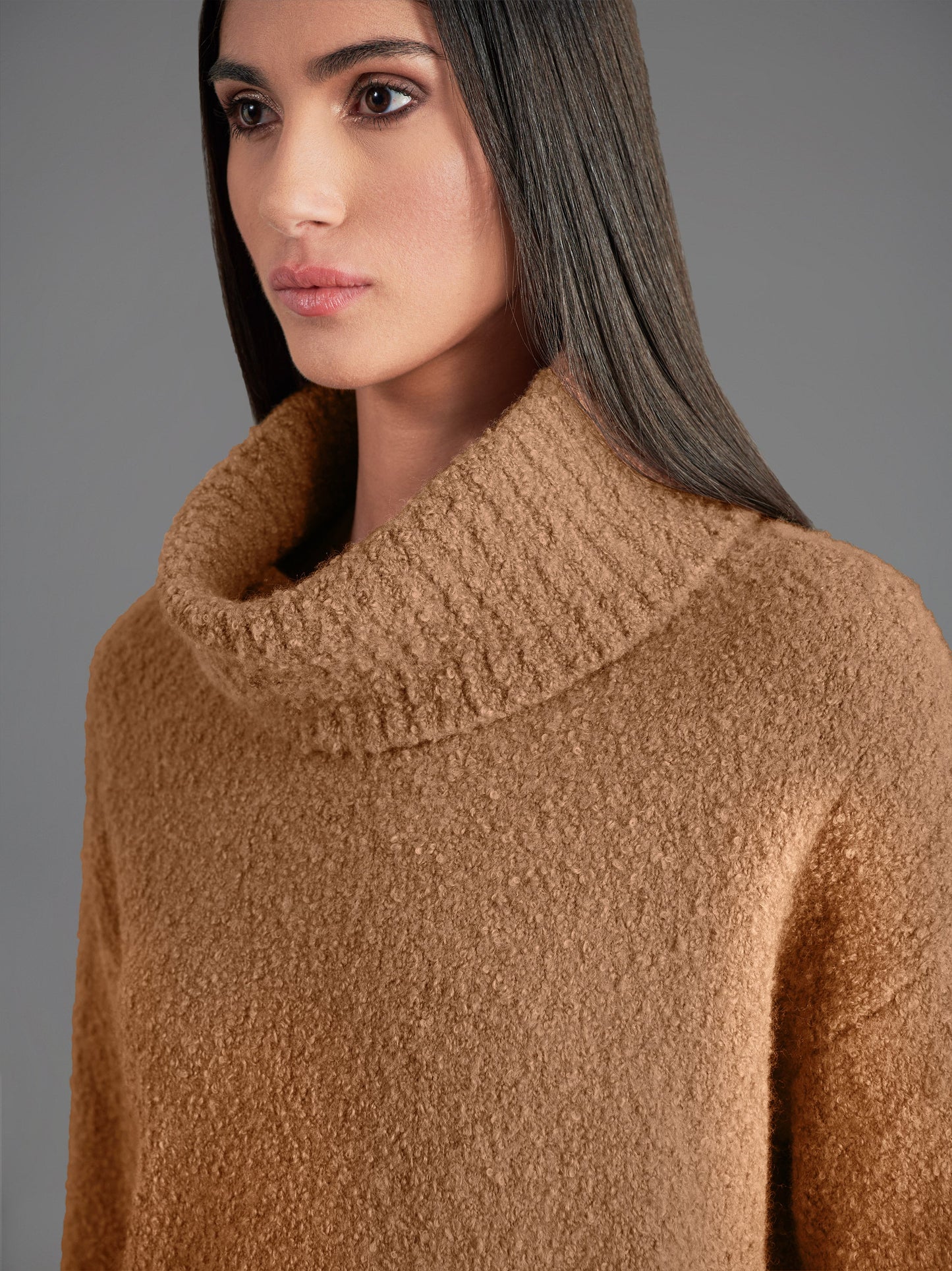 Bouclè Turtleneck Wom Knit