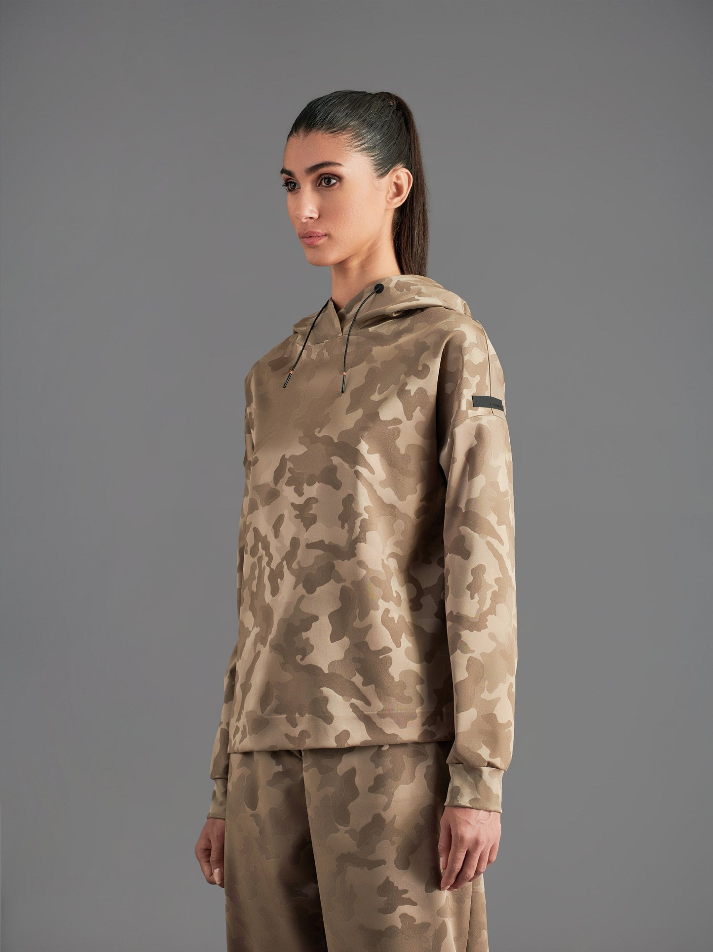 Dolly Camo Hood Wom Fleece