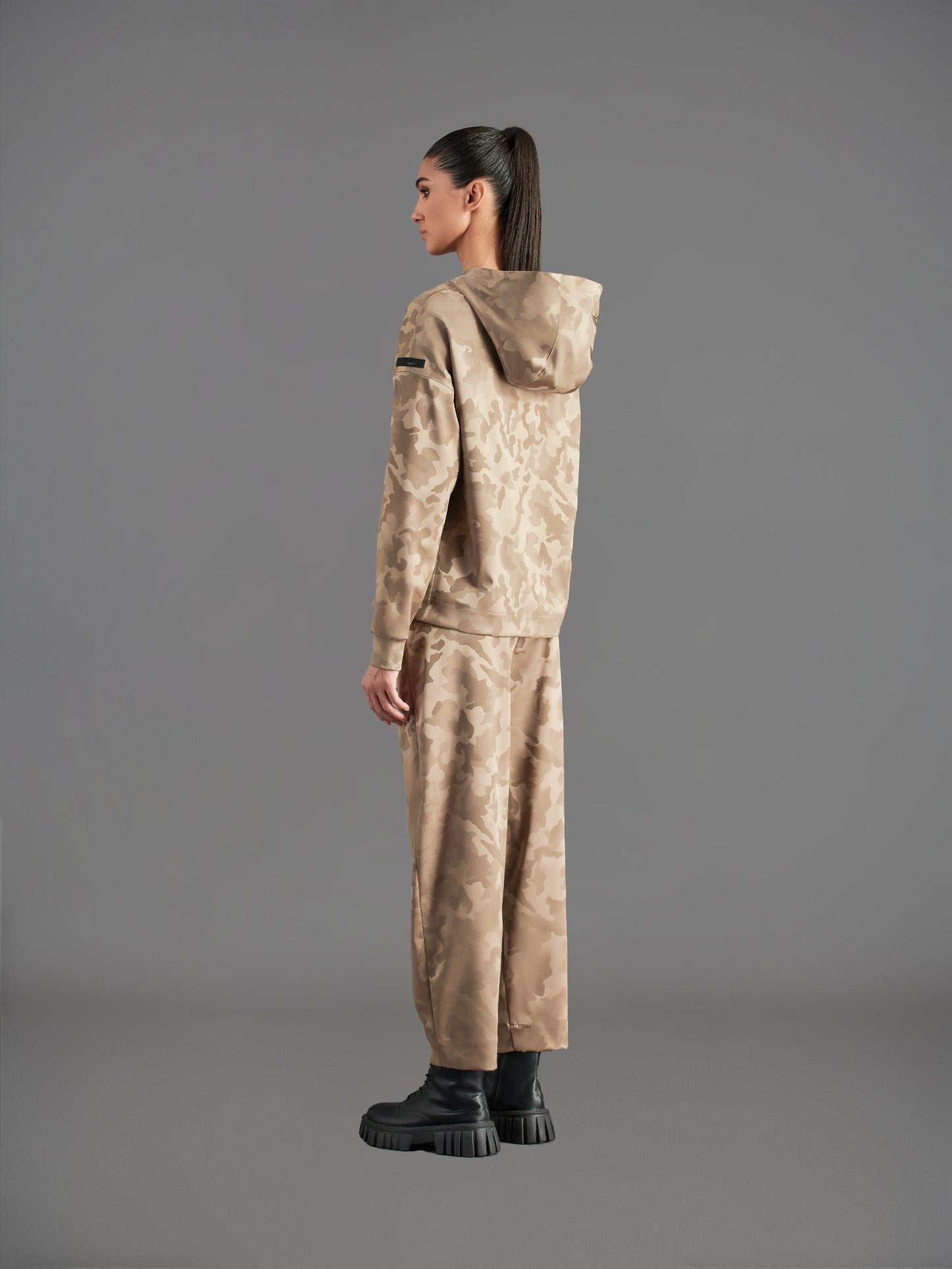 Dolly Camo Hood Wom Fleece
