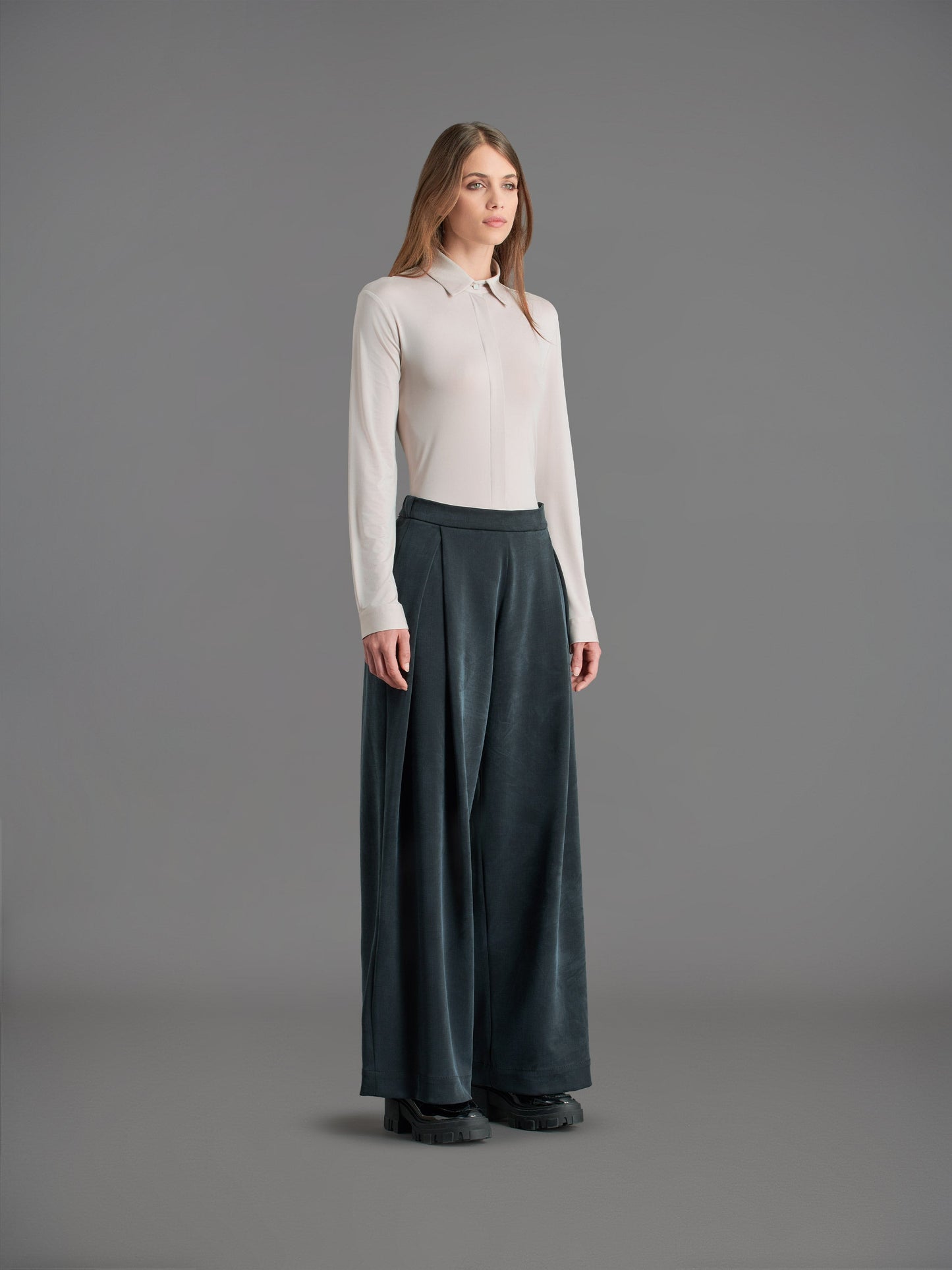 Cupro Plain Wom Shirt