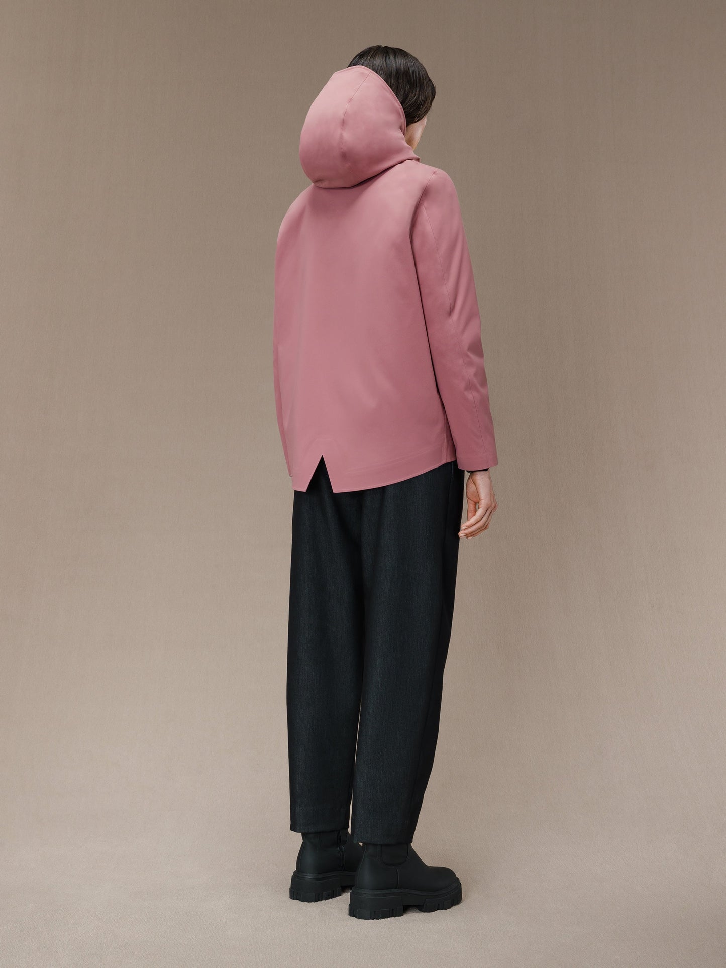Color Detachable Parka Short Wom Jkt