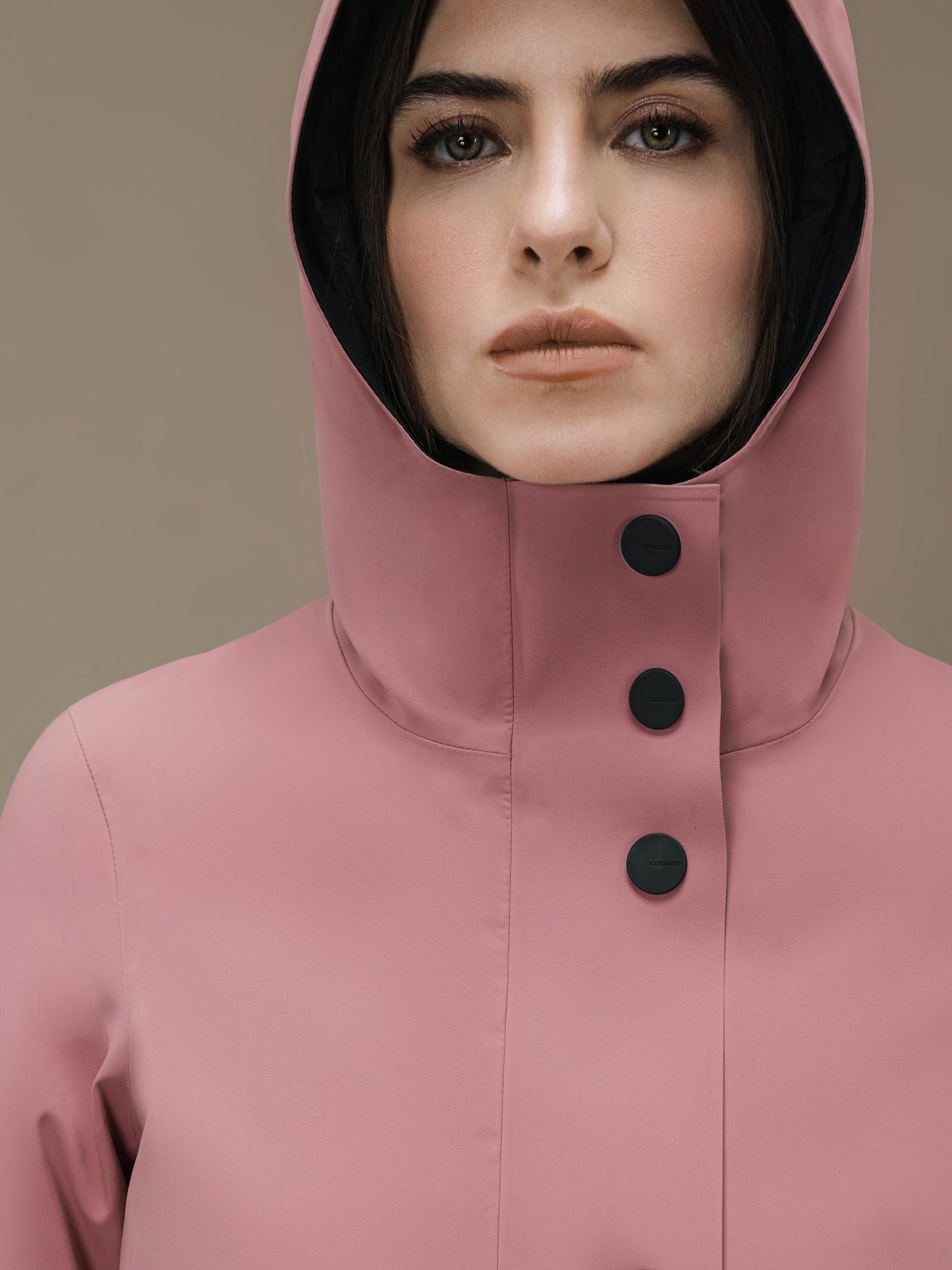 Color Detachable Parka Short Wom Jkt