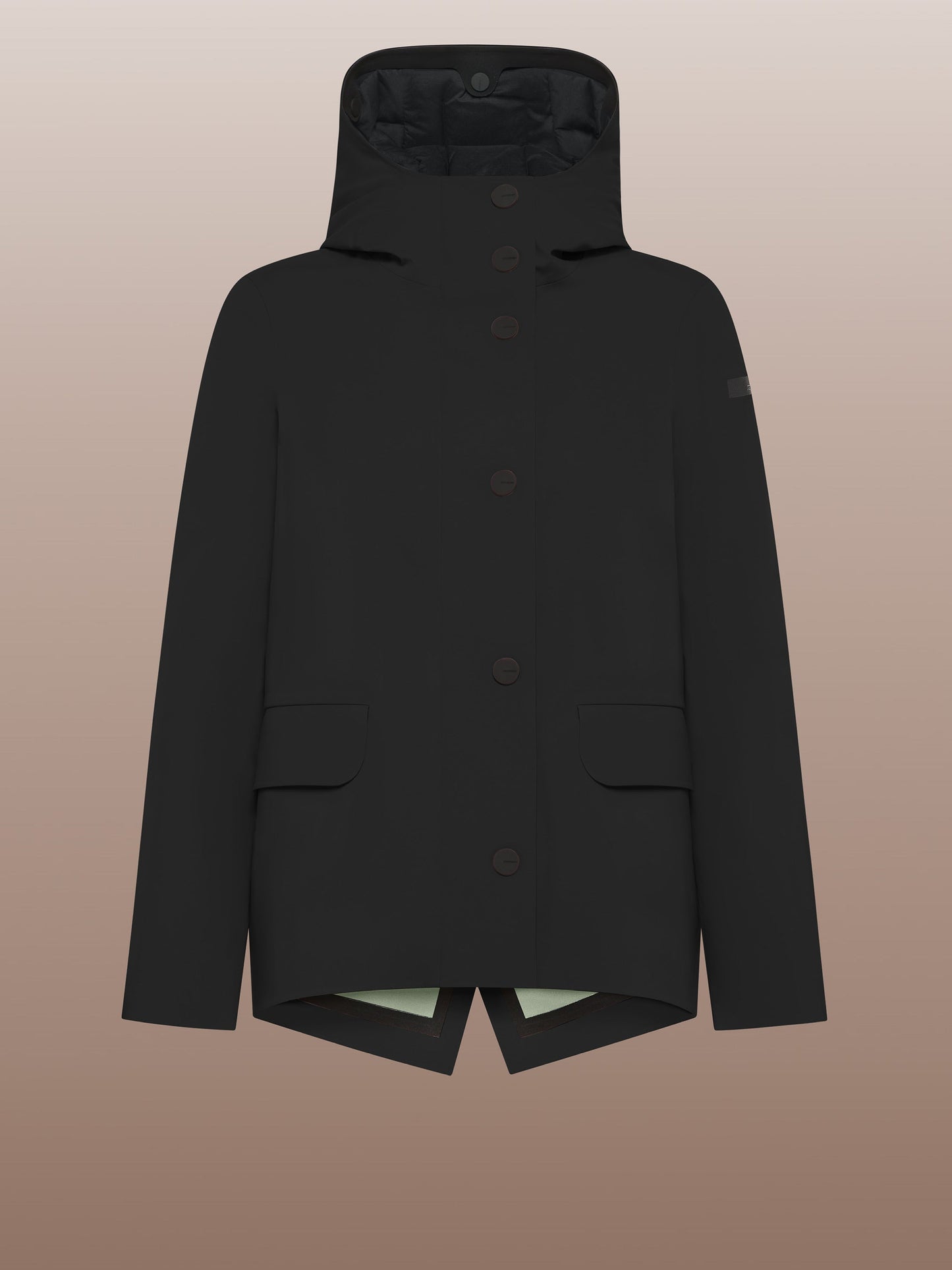 Color Detachable Parka Short Wom Jkt