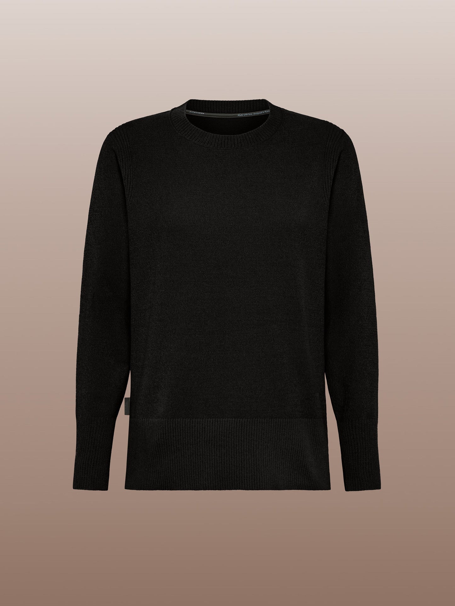 Velvet Vent Round Wom Knit