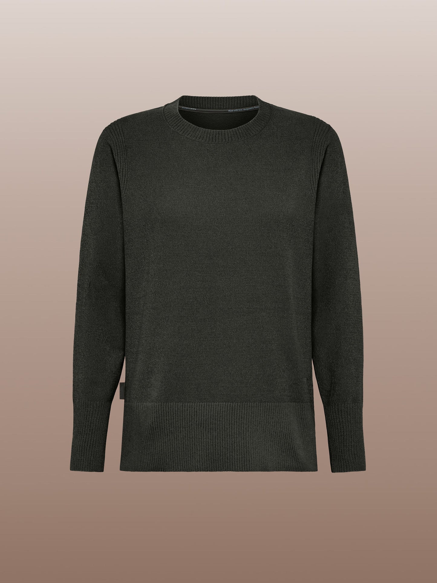 Velvet Vent Round Wom Knit