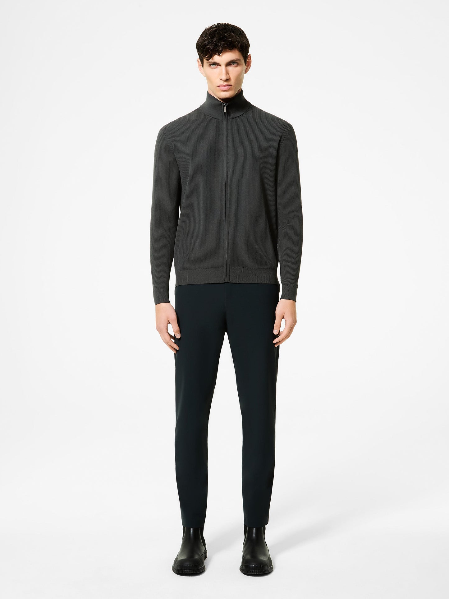 Amos  Perlupin Full Zip Knit
