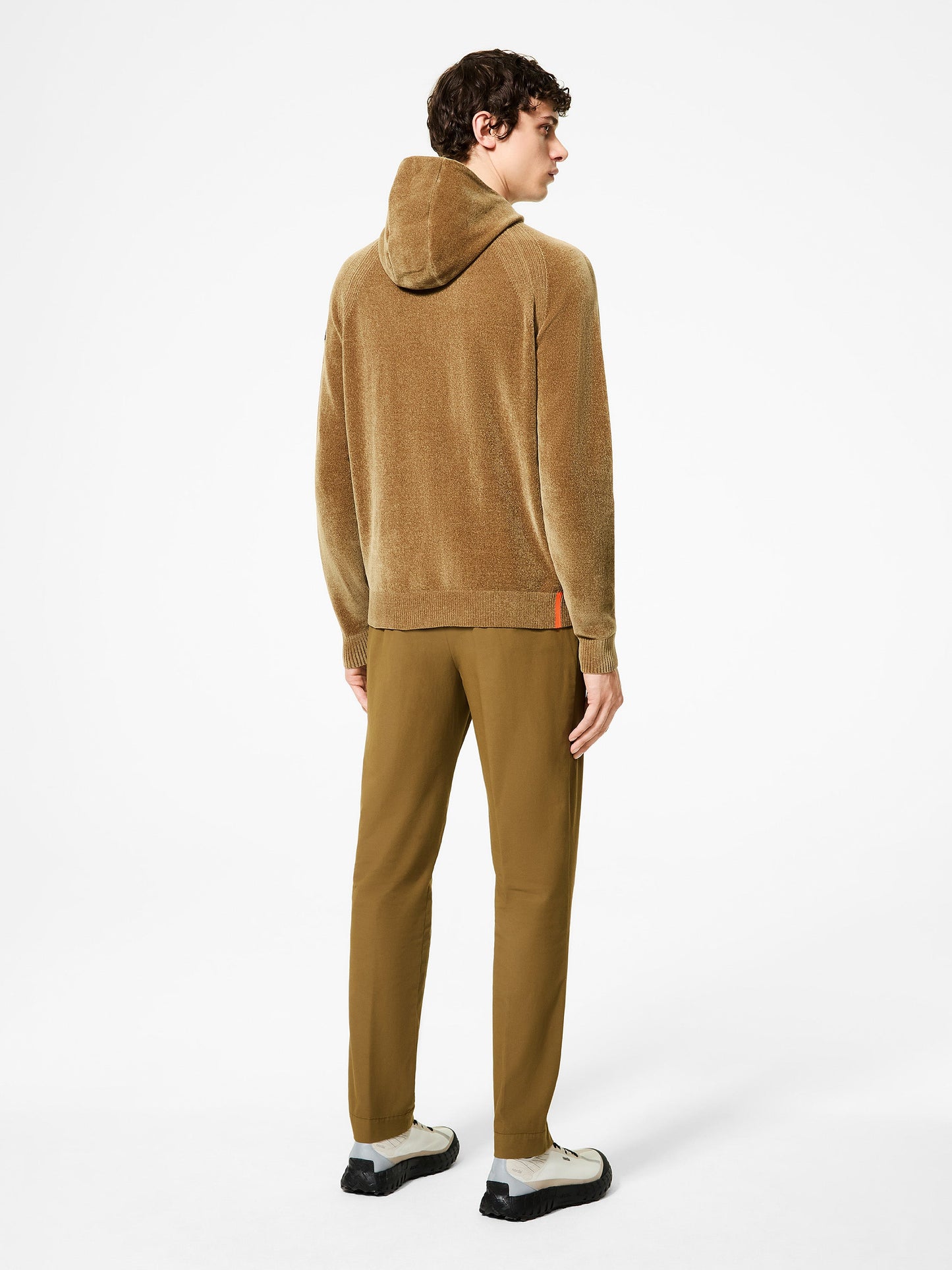 Velvet Hood Zip Knit