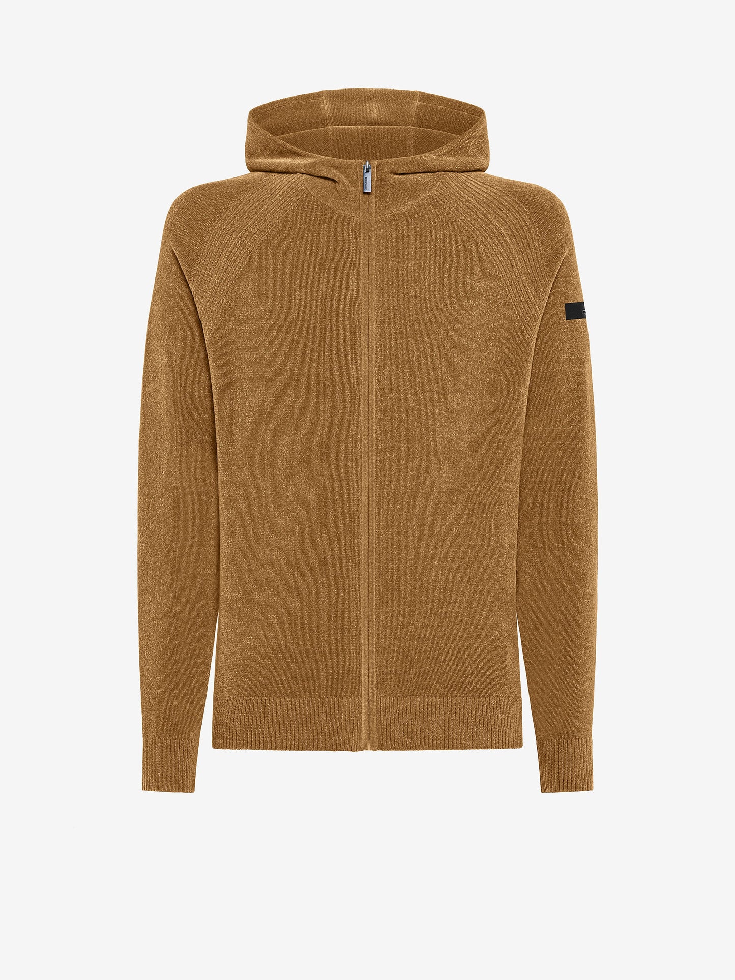 Velvet Hood Zip Knit