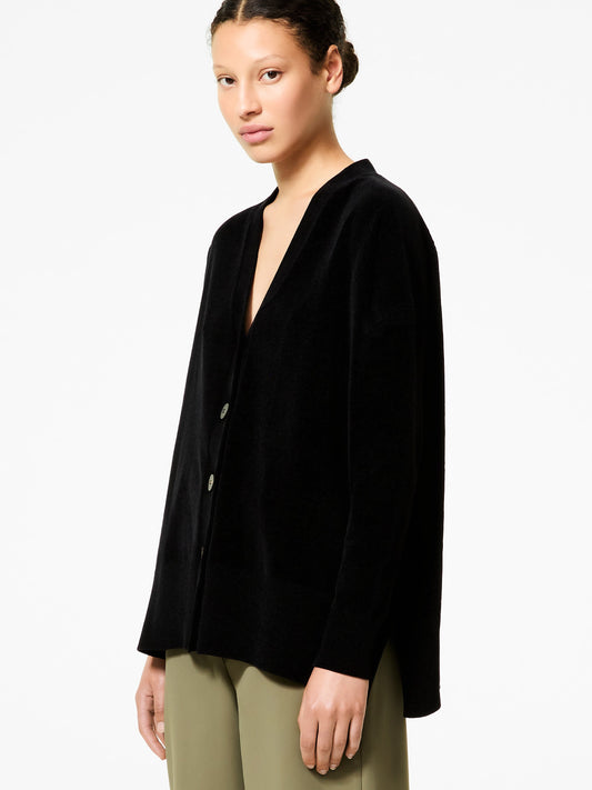 Velvet Vent Cardigan Wom Knit