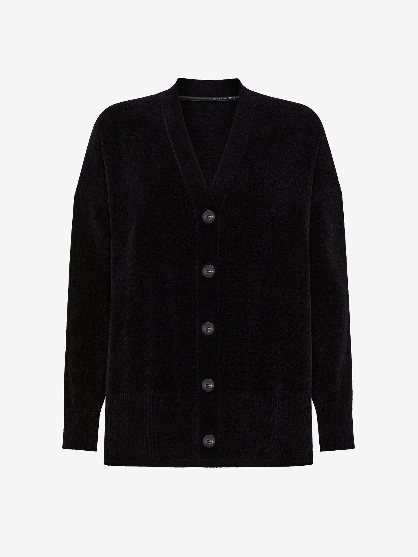 Velvet Vent Cardigan Wom Knit
