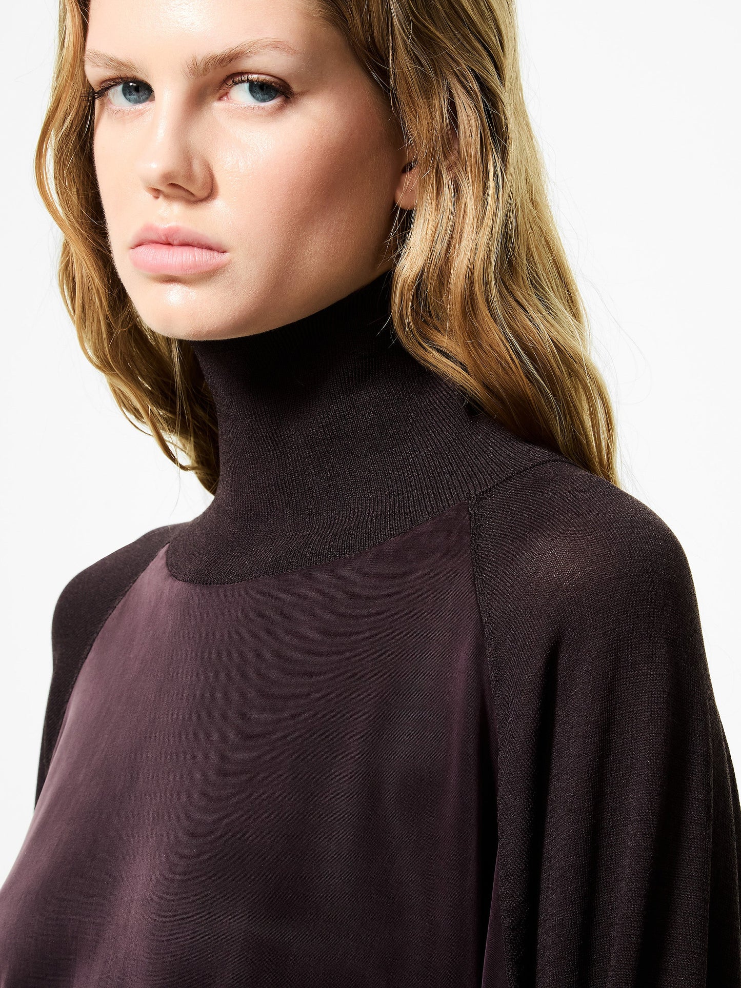 Cupro Turtleneck Wom Soft Knit