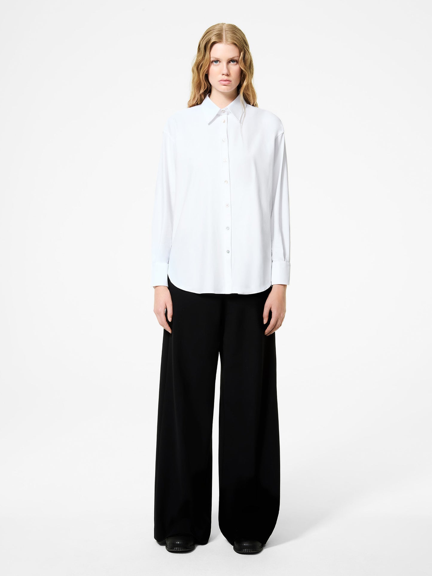 Oxford Jacquard Boyfriend Wom Shirt