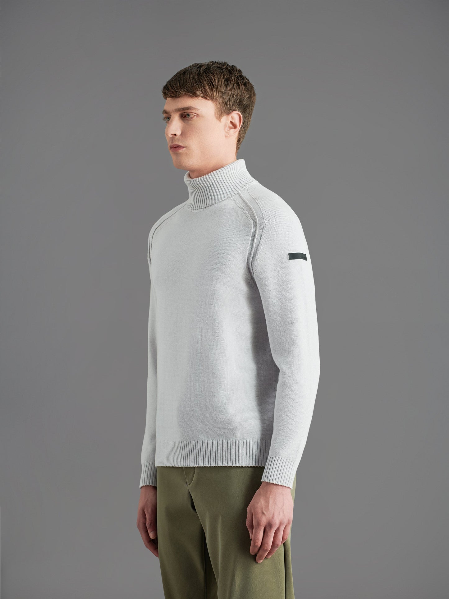 Cotton Plain Turtleneck Knit