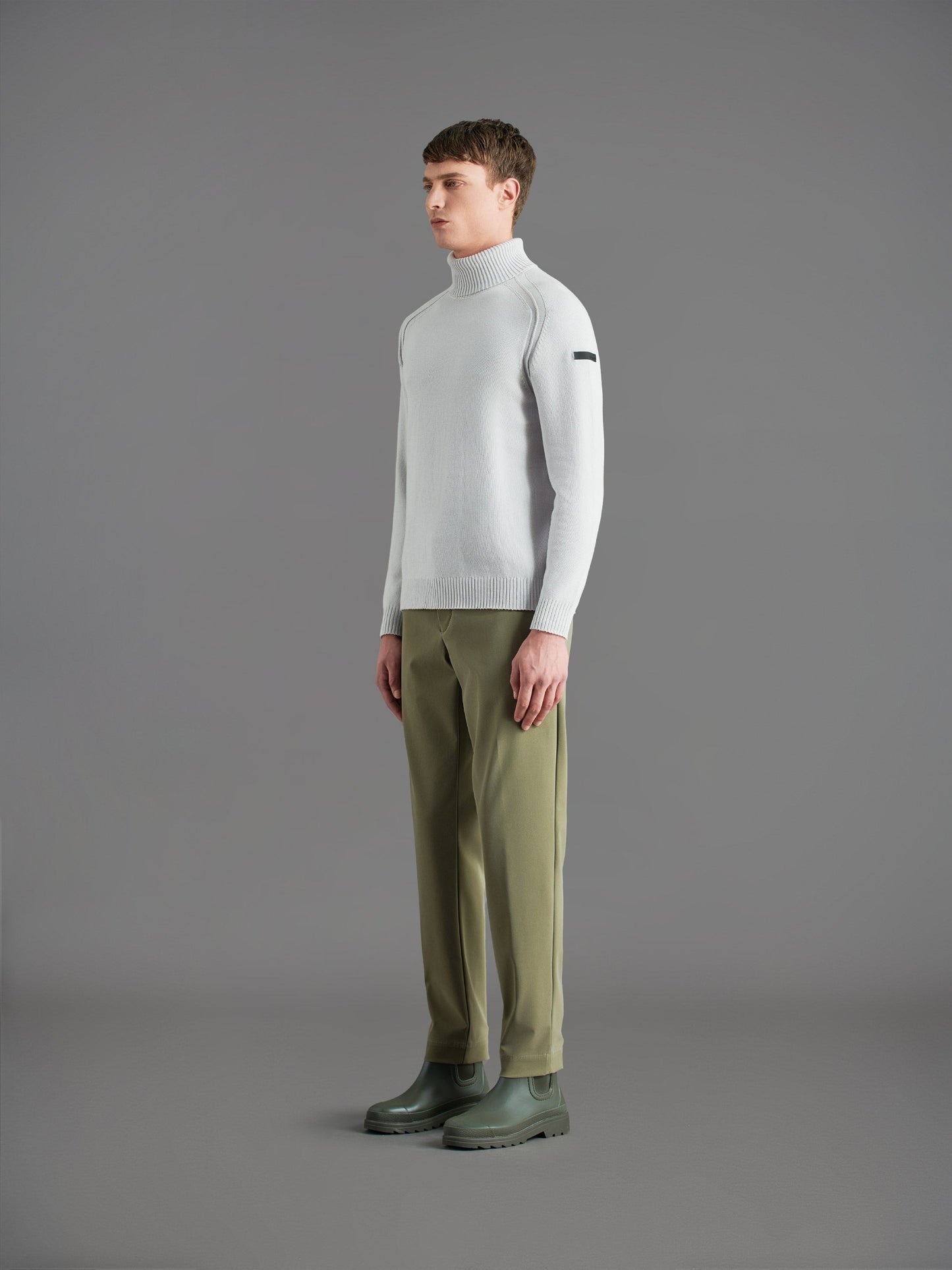 Cotton Plain Turtleneck Knit