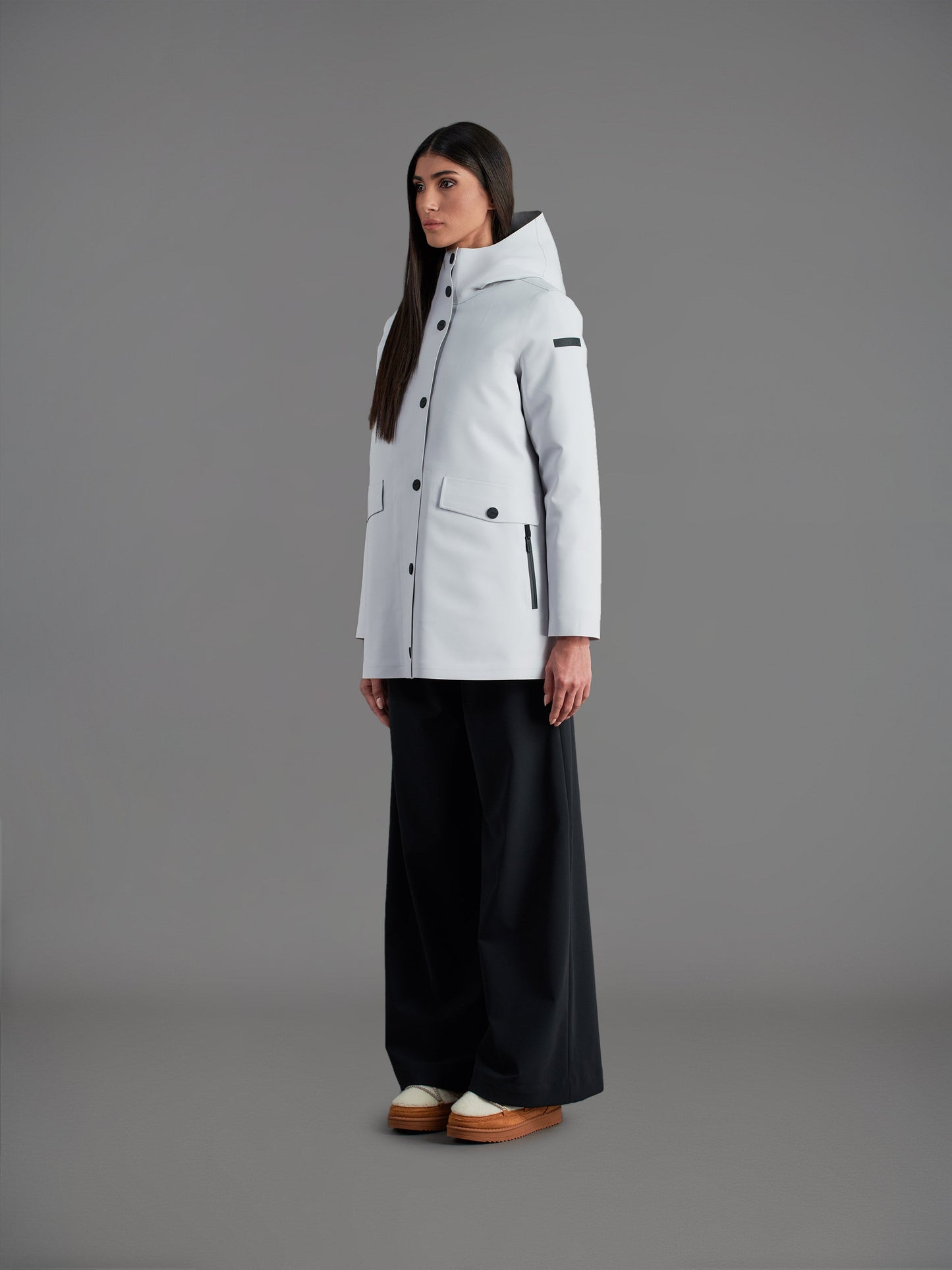 Rubber Double Parka Wom Jkt